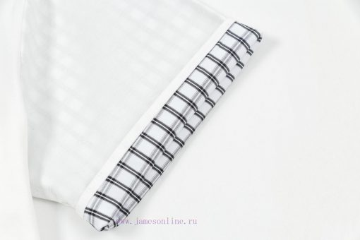 High Quality Margiela 25ss New Folding And Splicing Checkered Short Sleeved ShirtThe Fabric Is u0u43tcr - Image 7