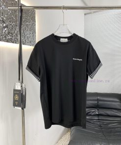 High Quality Margiela 25ss New Folding And Splicing Checkered Short Sleeved ShirtThe Fabric Is kgos52a9
