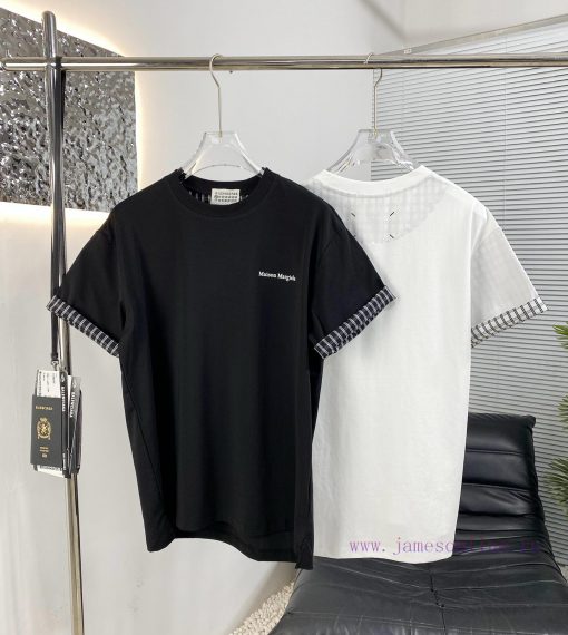High Quality Margiela 25ss New Folding And Splicing Checkered Short Sleeved ShirtThe Fabric Is qg10x6ib - Image 7