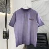 High Quality Balenciaga Paris 25ss New Stir Fried Color Distressed Short Sleeved ShirtThe Fabri xbjvzb0v