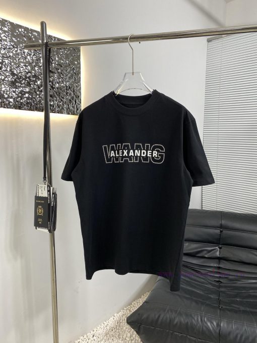 High Quality Alexandderwang - Alexander King New Short Sleeved ShirtHot And Popular White Pearl b9pva53t - Image 4