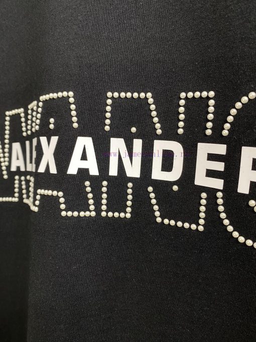 High Quality Alexandderwang - Alexander King New Short Sleeved ShirtHot And Popular White Pearl b9pva53t - Image 6