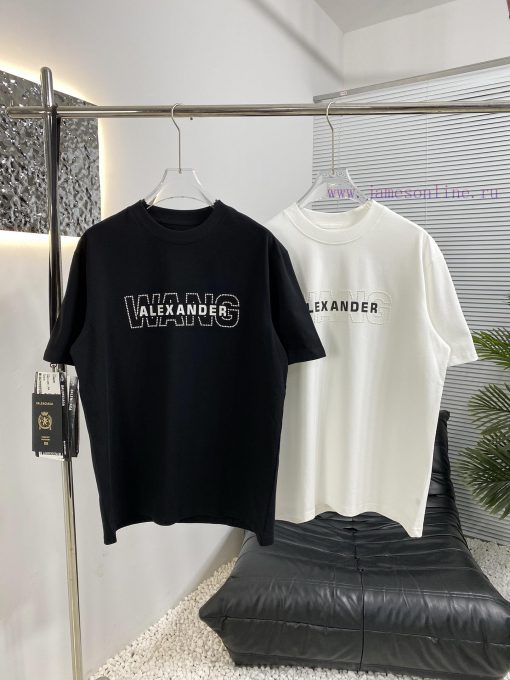 High Quality Alexandderwang - Alexander King New Short Sleeved ShirtHot And Popular White Pearl b9pva53t - Image 7