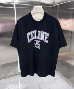 CELINE Classic Series-Printed Short Sleeved T-shirt For Celebrity Outfits-Adopting Double Yarn 9wufum13