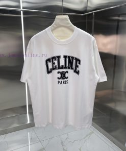 CELINE Classic Series-Printed Short Sleeved T-shirt For Celebrity Outfits-Adopting Double Yarn ehdilp86