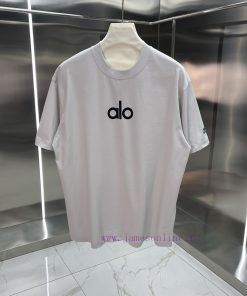 Alo Alo Classic Series-Printed Short Sleeved T-shirt For Celebrity Outfits-Adopting Double Yarn 7jr7ljlu