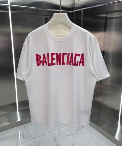 BALENCIAGA Classic Collection-Printed Short Sleeved T-shirt For Celebrity Outfits-Adopting Doub a94j6o08