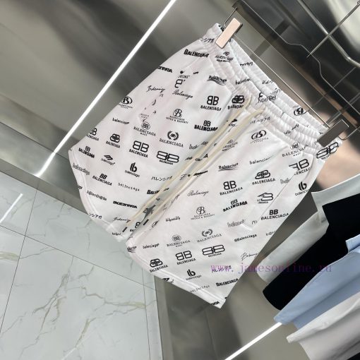 Balenciaga Classic High QualityThree Standard Latest English LOGO Embroidered Sweatpants Custom epnpf9vf - Image 3