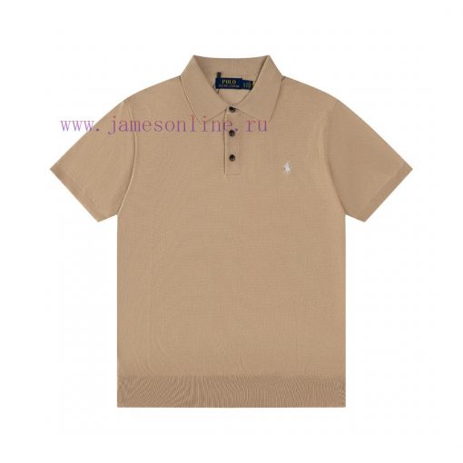 R77 RaLoro Pianah Lauren Knitted Pony Embroidered Collar Polo Sweater Three Button Sweater Shor ihyadafz