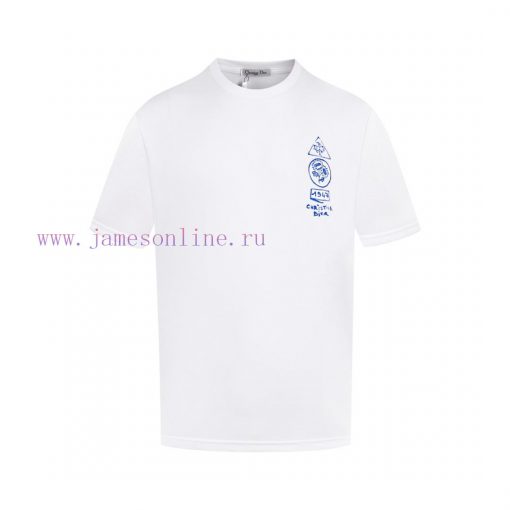 Style Number D03Top Level White Background ImageDIOR Short Sleeved T-shirt ®  The Official Webs 2cxmfaez