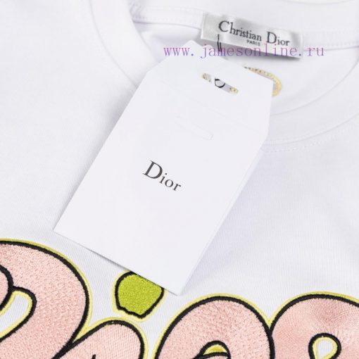 D01White Background EmbroideryDIOR DiorSnake Year Apple Short Sleeved T-shirt ®  The Official W gh0cudb8 - Image 8