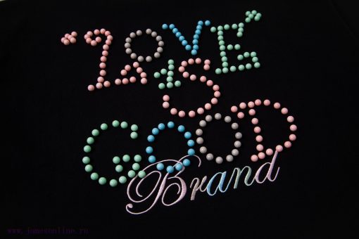 Pure Original MatchingGOODBRAND225SSLOVEISGOOD Macaron Limited Edition Color Pearl Slogan Fashi mxs90z8t - Image 6