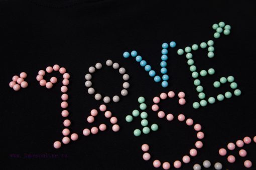 Pure Original MatchingGOODBRAND225SSLOVEISGOOD Macaron Limited Edition Color Pearl Slogan Fashi mxs90z8t - Image 9