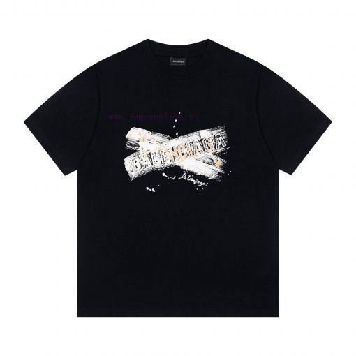 Up NewStyle Number G949BALENCIAGA New Letter Graffiti Printed Casual Round Neck Short Sleeved T a07iriuo - Image 2