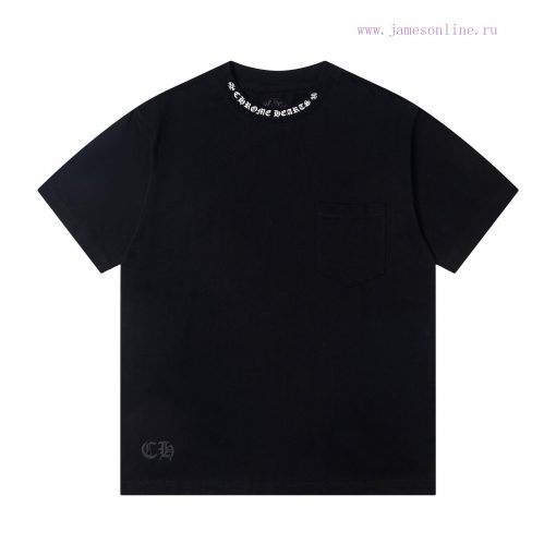 Up NewStyle Number G950Chrome Hearts New Pocket Print Casual Round Neck Short Sleeved T-shirtHo pzri2cye