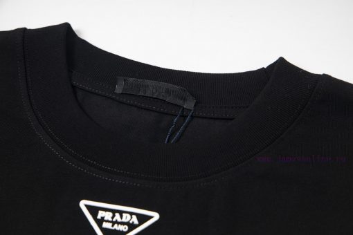 Up NewStyle Number G946PRADA New Collar Classic Triangle Logo Casual Round Neck Short Sleeved T 1c1dlk05 - Image 4