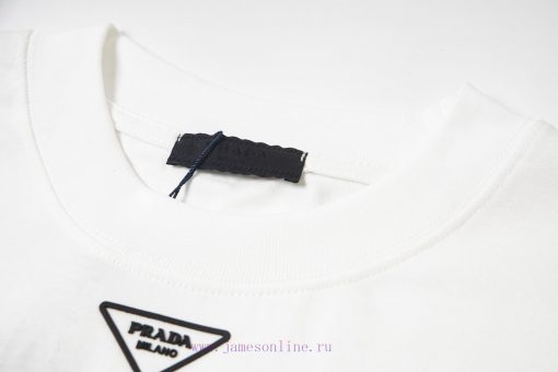 Up NewStyle Number G946PRADA New Collar Classic Triangle Logo Casual Round Neck Short Sleeved T a5sx69qn - Image 4