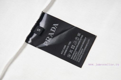 Up NewStyle Number G946PRADA New Collar Classic Triangle Logo Casual Round Neck Short Sleeved T a5sx69qn - Image 9