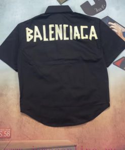 Real Time Video ShootingBalenciaga 𝐁𝐀𝐋𝐄𝐍𝐂𝐈𝐀𝐆𝐀 Alphabet Tape LOGO Short Sleeved Shirt*No Beauty 44i42yiw