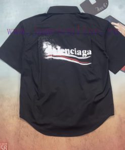 Real Time Video ShootingBalenciaga 𝐁𝐀𝐋𝐄𝐍𝐂𝐈𝐀𝐆𝐀 Graffiti Blurred Cola Wave Short Sleeved Shirt*No yvoj8eq0