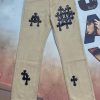 Real Time Video ShootingCroheart 𝐂𝐡𝐫𝐨𝐦𝐞𝐇𝐞𝐚𝐫𝐭 25FW CH Rivet Plain Edition Khaki Patchwork Jeans* g8o3gmwg