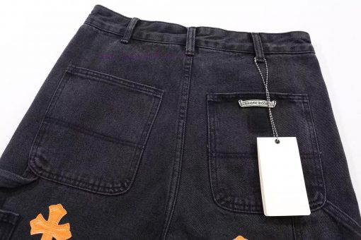 White Background ImageKroxin 𝐂𝐡𝐫𝐨𝐦𝐞𝐇𝐞𝐚𝐫𝐭 Black Orange Spliced Leather Limited Edition Cowherd W gmywwn8o - Image 8