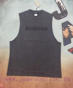 Real Time Video ShootingBalenciaga 𝐁𝐀𝐋𝐄𝐍𝐂𝐈𝐀𝐆𝐀 25SS Washed Loose Vest Sleeveless T-shirt*No Beau q7dqm2k1