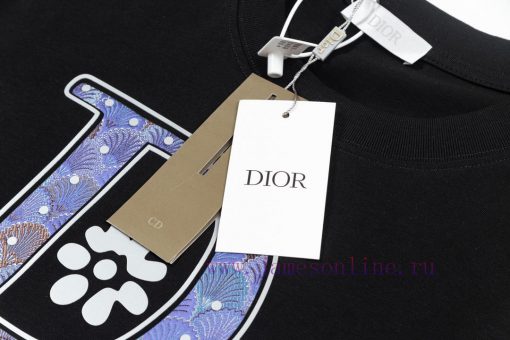 Dior 25SS Adopts A New Approach Of 3D Dual Technology With A Logo Round Neck Short Sleeved T-sh frelh9qr - Image 4