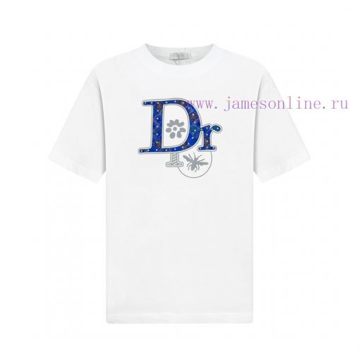 Dior 25SS Adopts A New Approach Of 3D Dual Technology With A Logo Round Neck Short Sleeved T-sh tottkftz