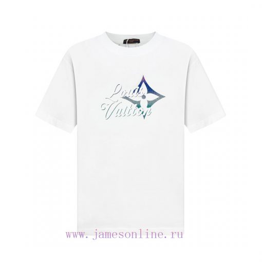 LV Louis Vuitton 25SS Brand New 3D Dual Process White Ink Printing+gradient Scallion Powder Mul lepue23z - Image 2
