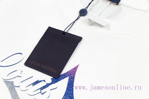 LV Louis Vuitton 25SS Brand New 3D Dual Process White Ink Printing+gradient Scallion Powder Mul lepue23z - Image 4