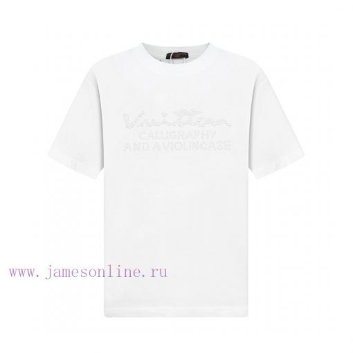 The LV Louis Vuitton 25SS Brand New Craftsmanship Features A Logo Round Neck Short Sleeved T-sh w0w4fr4u