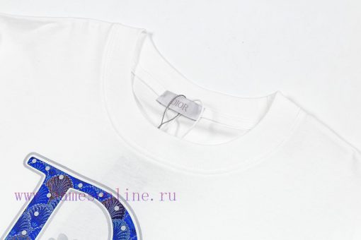 Dior 25SS Adopts A New Approach Of 3D Dual Technology With A Logo Round Neck Short Sleeved T-sh tottkftz - Image 8