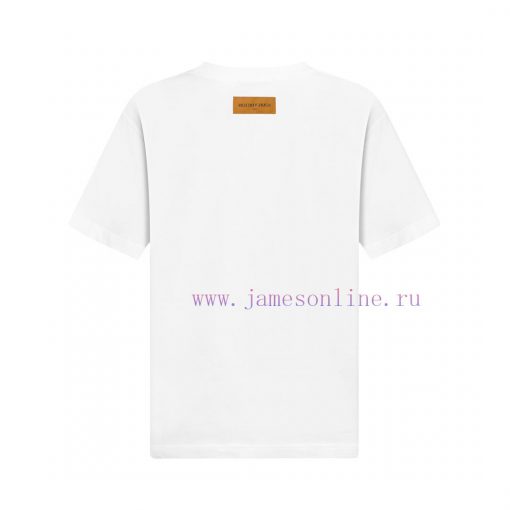 The LV Louis Vuitton 25SS Brand New Craftsmanship Features A Logo Round Neck Short Sleeved T-sh w0w4fr4u - Image 3