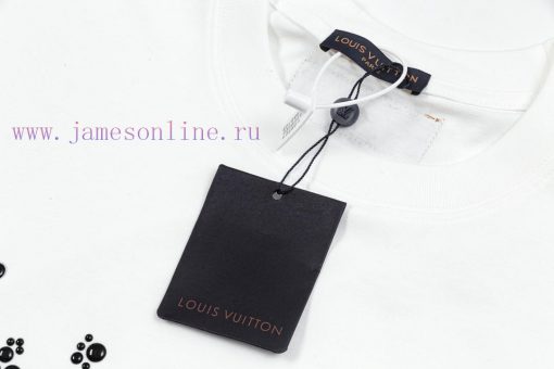 The LV Louis Vuitton 25SS Brand New Craftsmanship Features A Logo Round Neck Short Sleeved T-sh lx0r8thp - Image 4