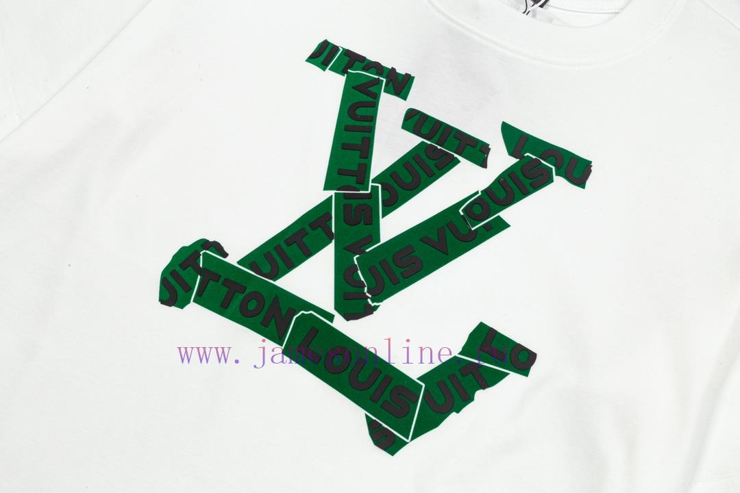 LV Louis Vuitton 25SS New Approach 3D Dual Process Logo Round Neck Short Sleeved T-shirt Formed oolntywf - Image 5