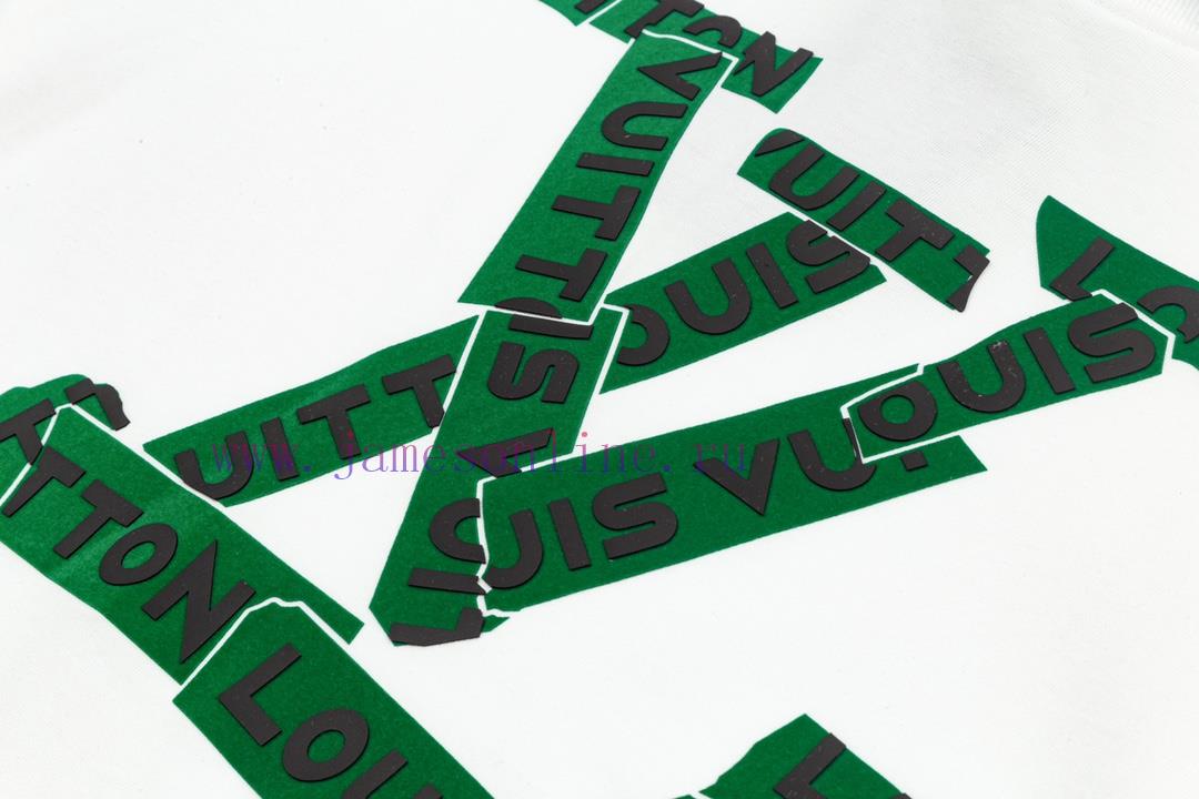 LV Louis Vuitton 25SS New Approach 3D Dual Process Logo Round Neck Short Sleeved T-shirt Formed oolntywf - Image 6