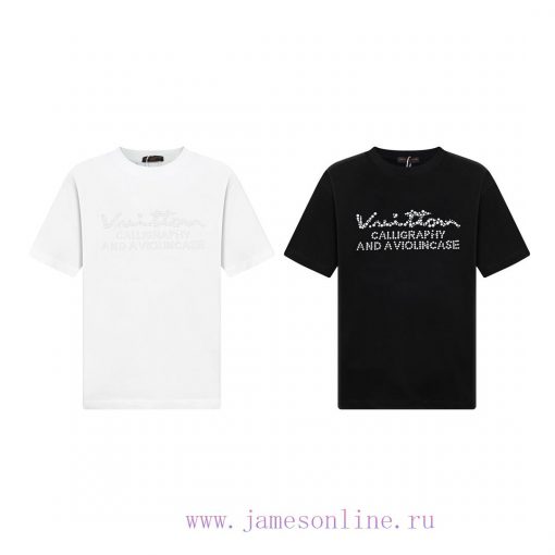 The LV Louis Vuitton 25SS Brand New Craftsmanship Features A Logo Round Neck Short Sleeved T-sh w0w4fr4u - Image 10