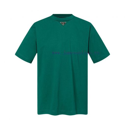 Prada Chest Triangle LogoThe Fabric Is Made Of 26s Double Yarn Combed Cotton Tightly Spun Yarn dfymyygy - Image 2