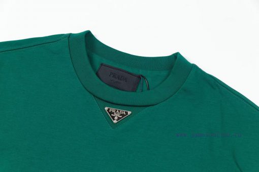 Prada Chest Triangle LogoThe Fabric Is Made Of 26s Double Yarn Combed Cotton Tightly Spun Yarn dfymyygy - Image 4