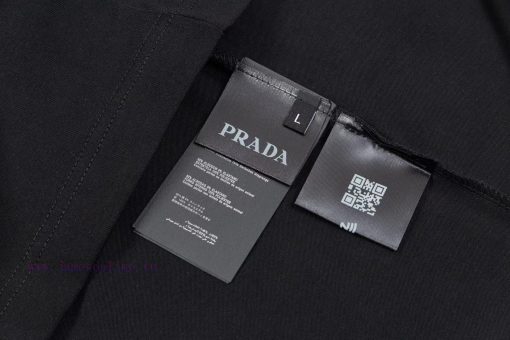 Prada Chest Triangle LogoThe Fabric Is Made Of 26s Double Yarn Combed Cotton Tightly Spun Yarn ok493zt9 - Image 9