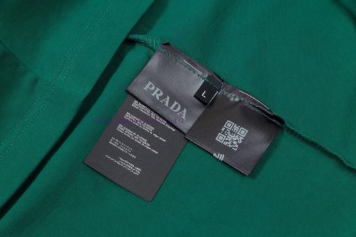 Prada Chest Triangle LogoThe Fabric Is Made Of 26s Double Yarn Combed Cotton Tightly Spun Yarn dfymyygy - Image 9