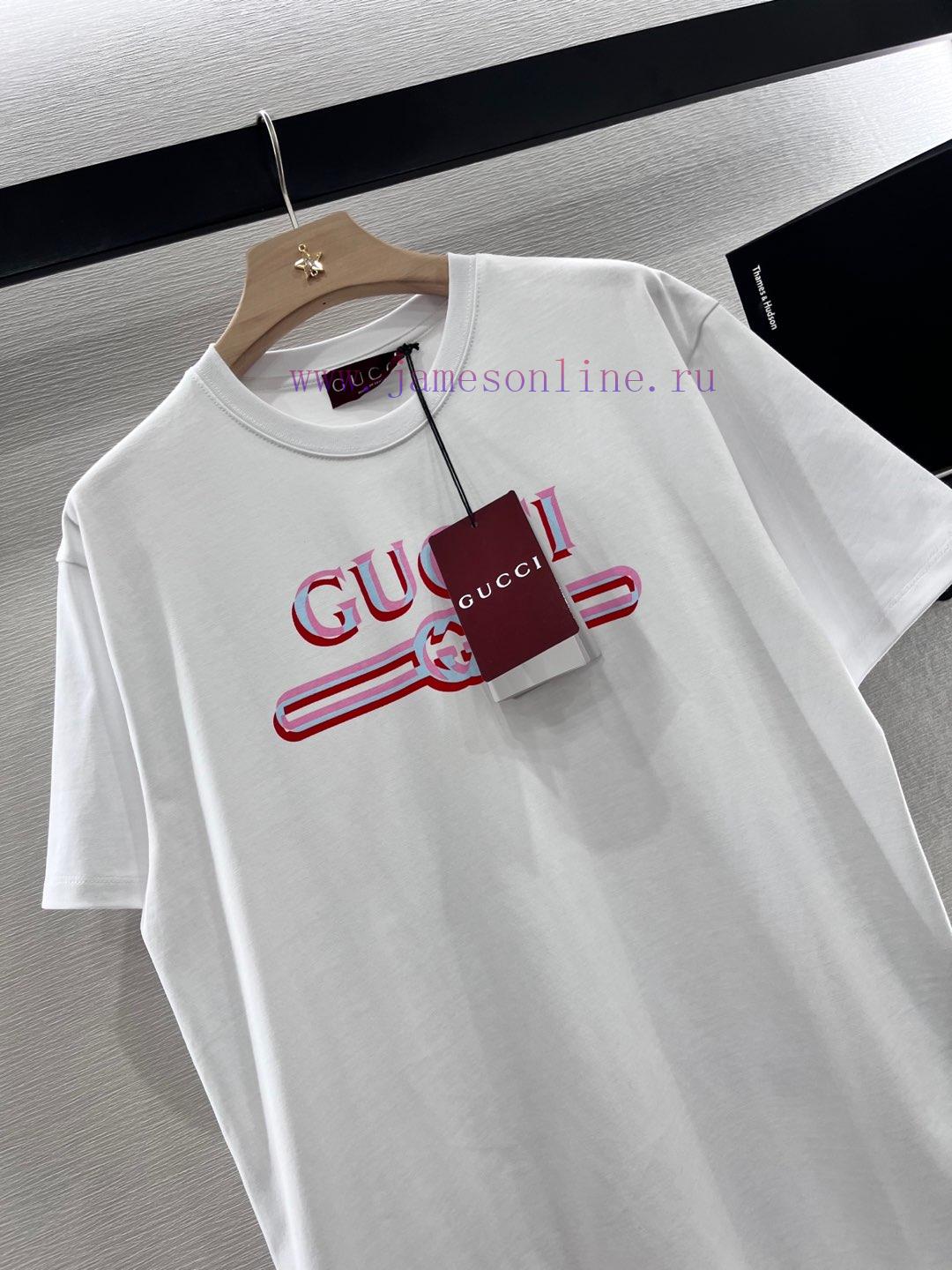 Gucci2025 New Product LaunchRound Neck Printed Letters 𝑇𝑒𝑒Customized YB Twill All Cotton Materi m3rgpm52 - Image 4