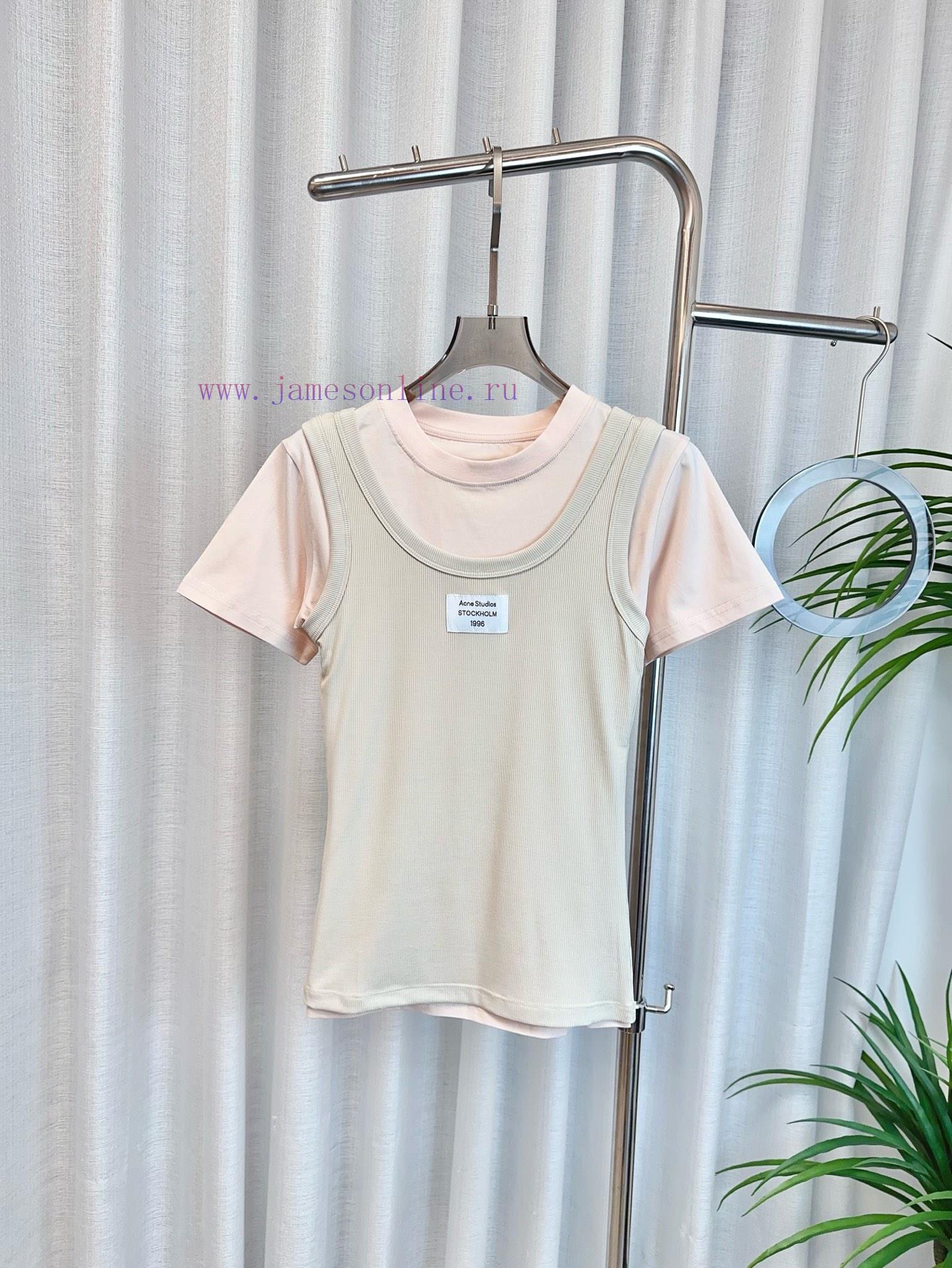 AC * E New Two-piece Set Logo T-shirt Shoulder Fixed Custom Pure Cotton Fabric Two-piece Set De o28yn2z4 - Image 2