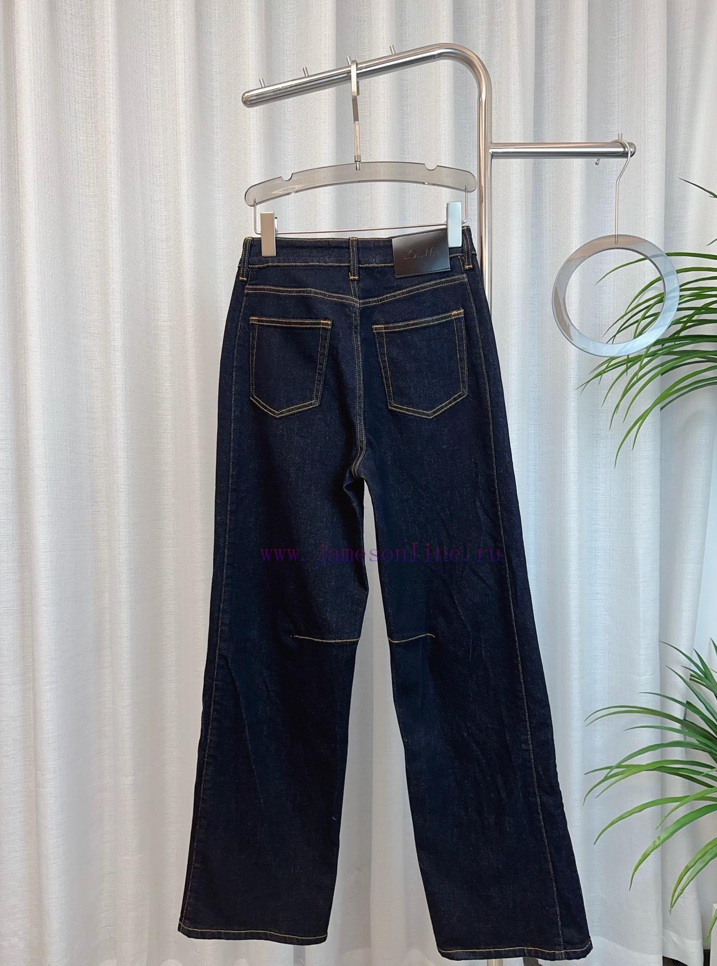 LOE * New Runway Style Printed Logo Wide Leg Jeans Custom Woven Stretch Washed Denim Cotton Fab ebxvwb5v - Image 3