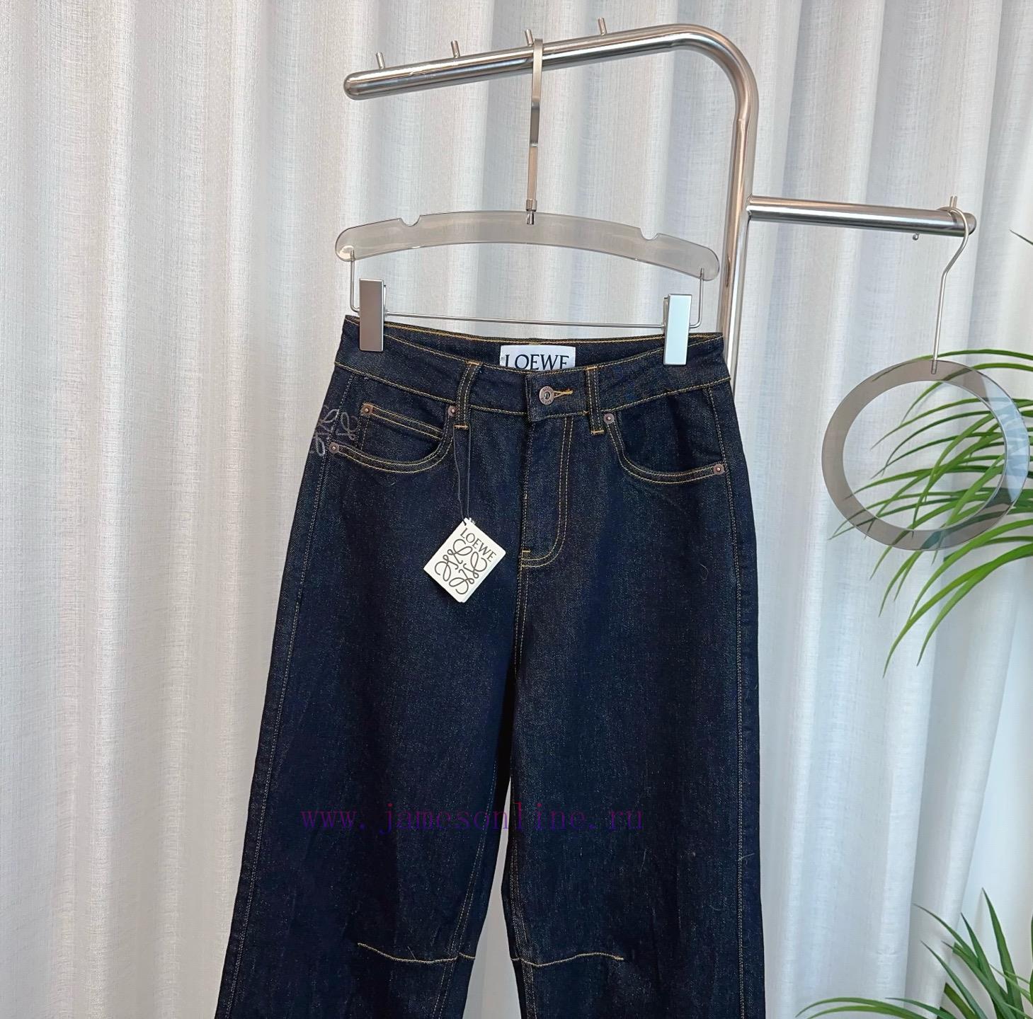 LOE * New Runway Style Printed Logo Wide Leg Jeans Custom Woven Stretch Washed Denim Cotton Fab ebxvwb5v - Image 4