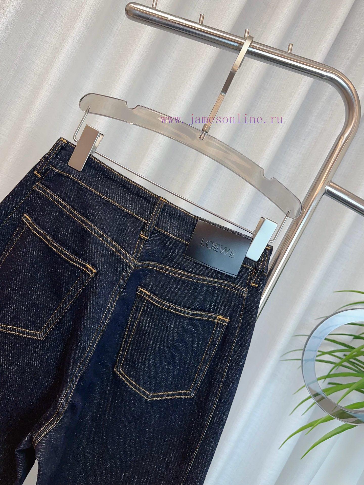 LOE * New Runway Style Printed Logo Wide Leg Jeans Custom Woven Stretch Washed Denim Cotton Fab ebxvwb5v - Image 7