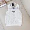 PRA * * New Logo Wool Hollow Vest Custom Woven Wool Hollow Fabric Texture Soft And Comfortable 2wl60ml6