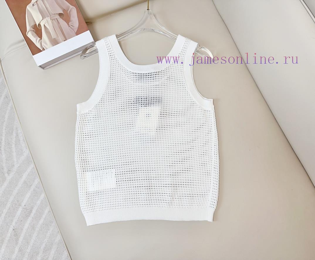 PRA * * New Logo Wool Hollow Vest Custom Woven Wool Hollow Fabric Texture Soft And Comfortable 2wl60ml6 - Image 3