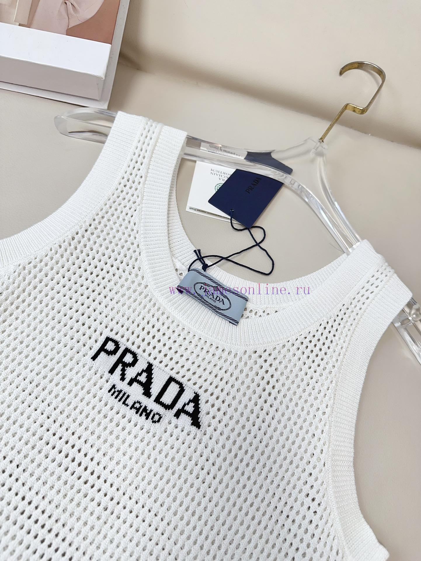 PRA * * New Logo Wool Hollow Vest Custom Woven Wool Hollow Fabric Texture Soft And Comfortable 2wl60ml6 - Image 6
